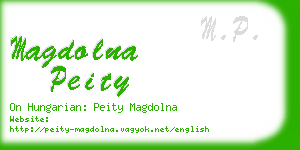 magdolna peity business card